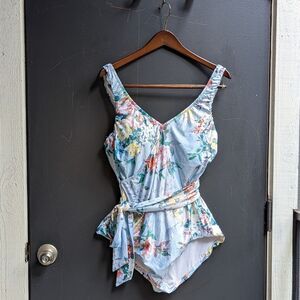 Becca Plus Slimming Wrap Floral One Piece Swimsuit Femme Flora